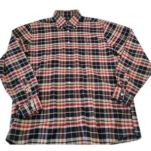 Vtg TownCraft Plaid Wrinkle Free Shirt‎ Men's ML/ML Button Down Preppy Classic